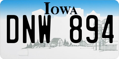 IA license plate DNW894