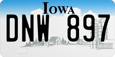 IA license plate DNW897