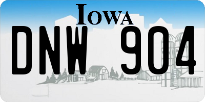 IA license plate DNW904