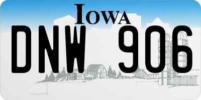 IA license plate DNW906