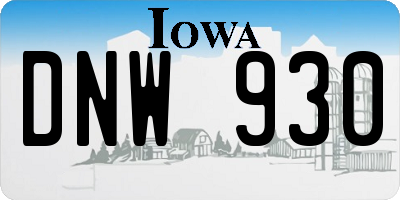 IA license plate DNW930