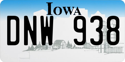 IA license plate DNW938