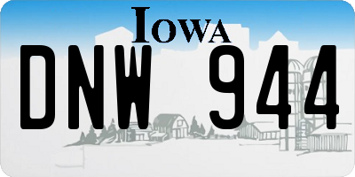 IA license plate DNW944