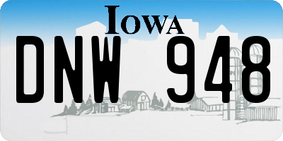 IA license plate DNW948