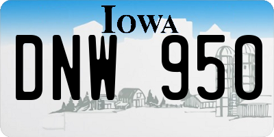 IA license plate DNW950