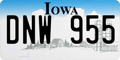 IA license plate DNW955