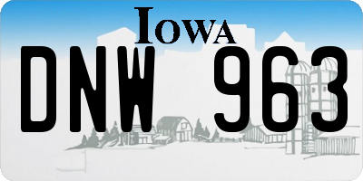 IA license plate DNW963
