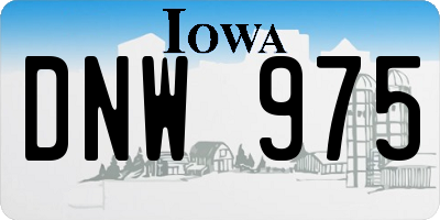 IA license plate DNW975