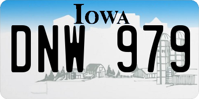 IA license plate DNW979