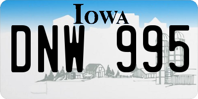 IA license plate DNW995