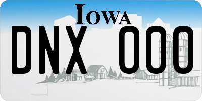 IA license plate DNX000