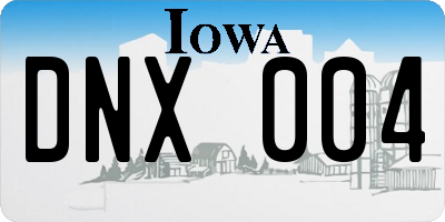 IA license plate DNX004