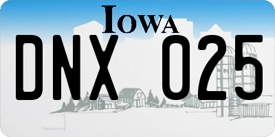 IA license plate DNX025