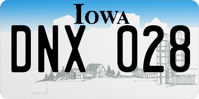 IA license plate DNX028