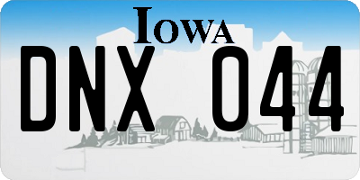 IA license plate DNX044