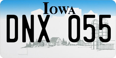 IA license plate DNX055
