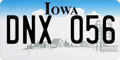 IA license plate DNX056