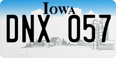 IA license plate DNX057