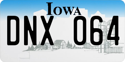 IA license plate DNX064