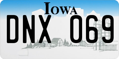 IA license plate DNX069