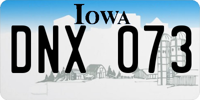 IA license plate DNX073