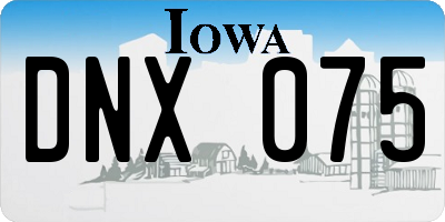 IA license plate DNX075