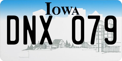 IA license plate DNX079