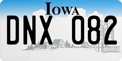IA license plate DNX082