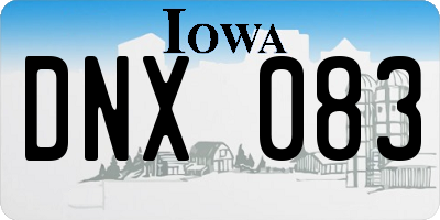 IA license plate DNX083