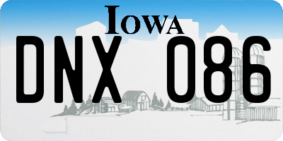 IA license plate DNX086