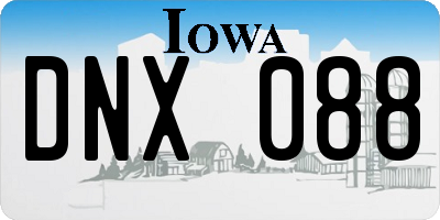 IA license plate DNX088