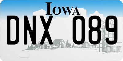 IA license plate DNX089
