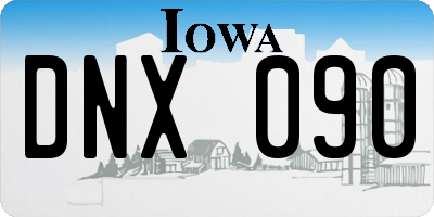 IA license plate DNX090