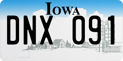 IA license plate DNX091