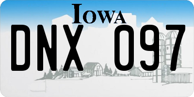 IA license plate DNX097