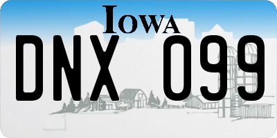 IA license plate DNX099