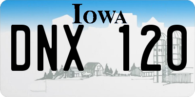 IA license plate DNX120
