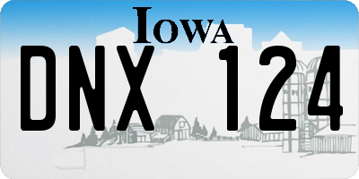 IA license plate DNX124