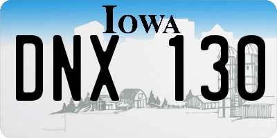 IA license plate DNX130
