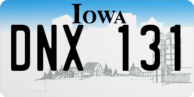 IA license plate DNX131