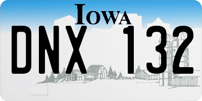 IA license plate DNX132