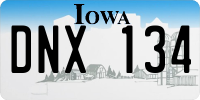 IA license plate DNX134