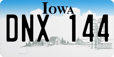 IA license plate DNX144