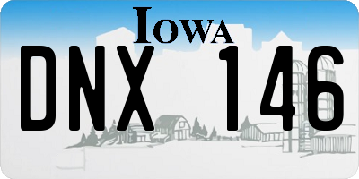IA license plate DNX146