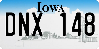 IA license plate DNX148
