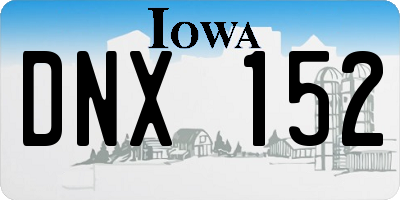 IA license plate DNX152