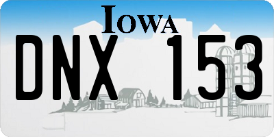 IA license plate DNX153