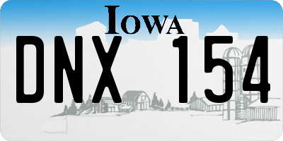 IA license plate DNX154