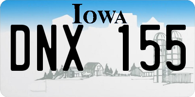 IA license plate DNX155