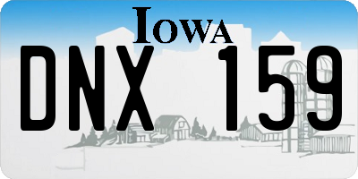 IA license plate DNX159